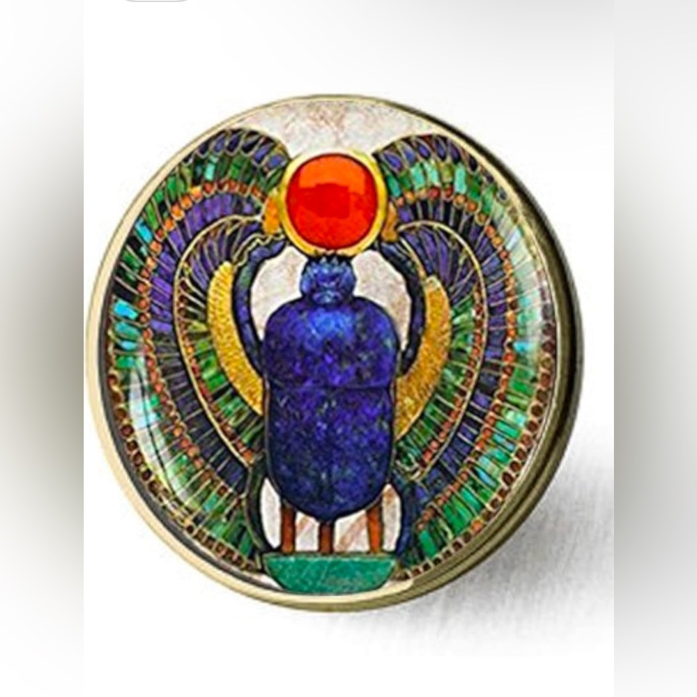 Egyptian Scarab brooch, ancient egypt jewelry, Egypt brooch, Egyptian jewelry, S